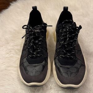 Coach Citysole Signature Runners Charcoal/Black/Gray Shoes Size 9 1/2D pre-owned